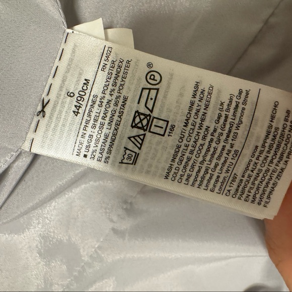 Banana Republic Classic Fit Charcoal Gray One Button Washable Blazer Size 6 - Picture 8 of 12